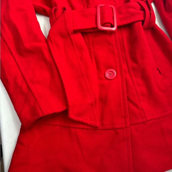 Lamasini Women's Vibrant Red Trench Coat - Picture 4 of 15